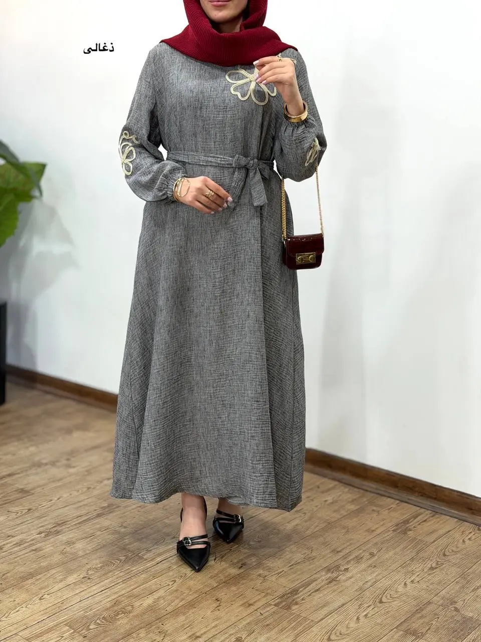 پیراهن مانتویی گلدوزی آیسو فرناز(پیش فروش)